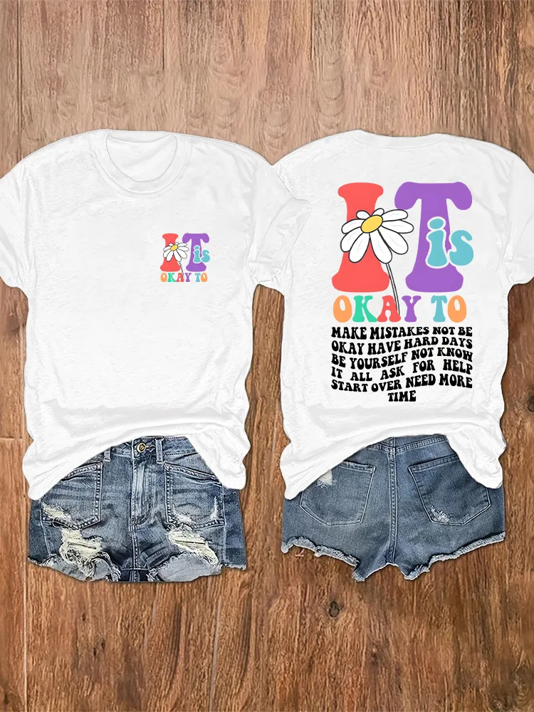 Women'S It Is Okay To Round-Neck T-Shirt