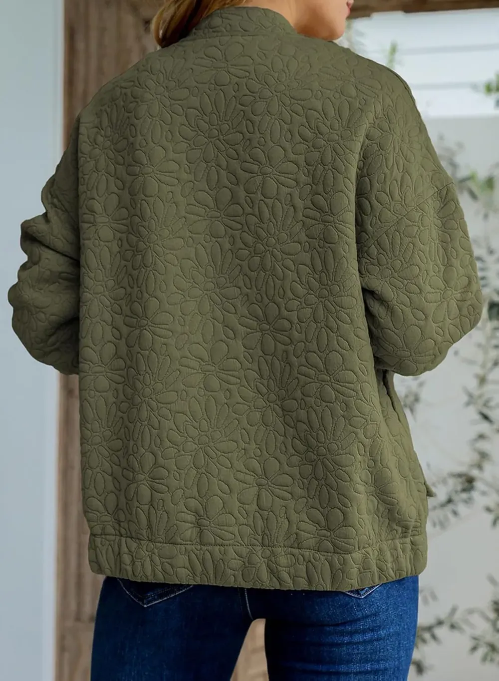 Jackets for Women Spring Fashion 2025 Cute Jacquard Coats Lightweight Zip Up Jackets Dressy Casual