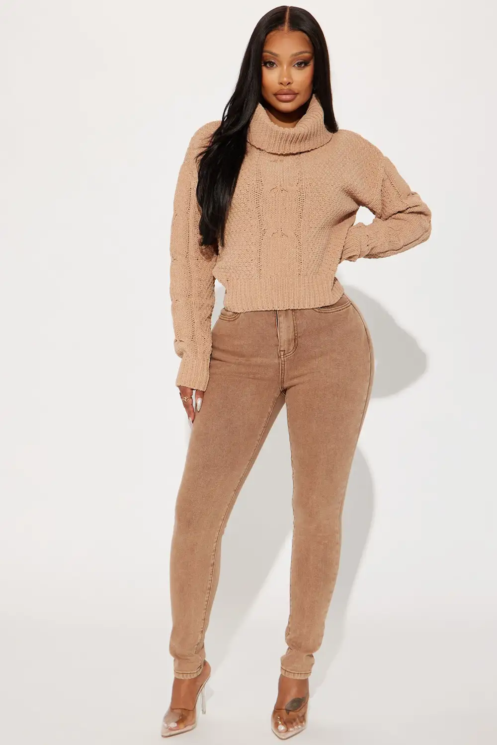 Darlene Turtleneck Sweater - Mocha