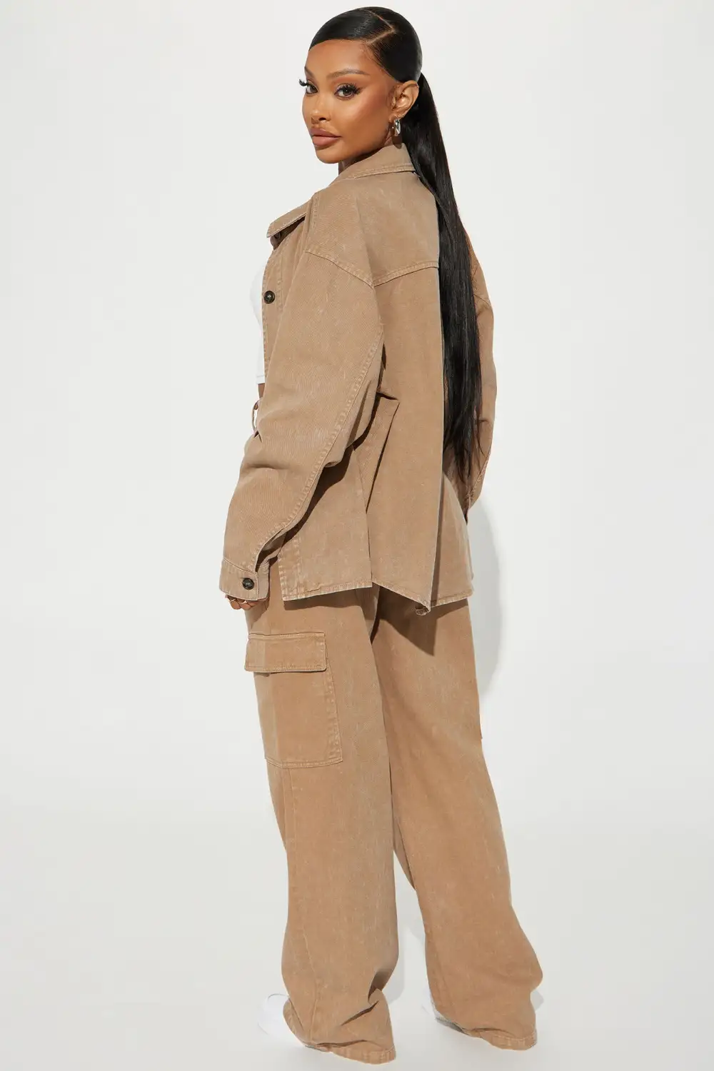 Hot Demand Denim Set - Mocha