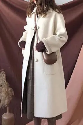 Solid Hepburn Single-Breasted Coat