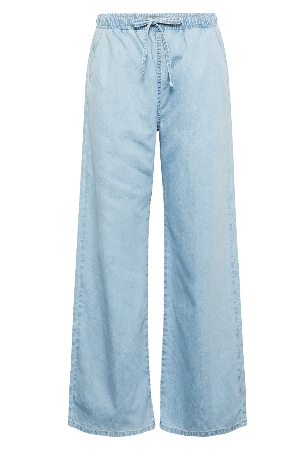 LTS Tall Light Blue Drawstring Wide Leg Jeans