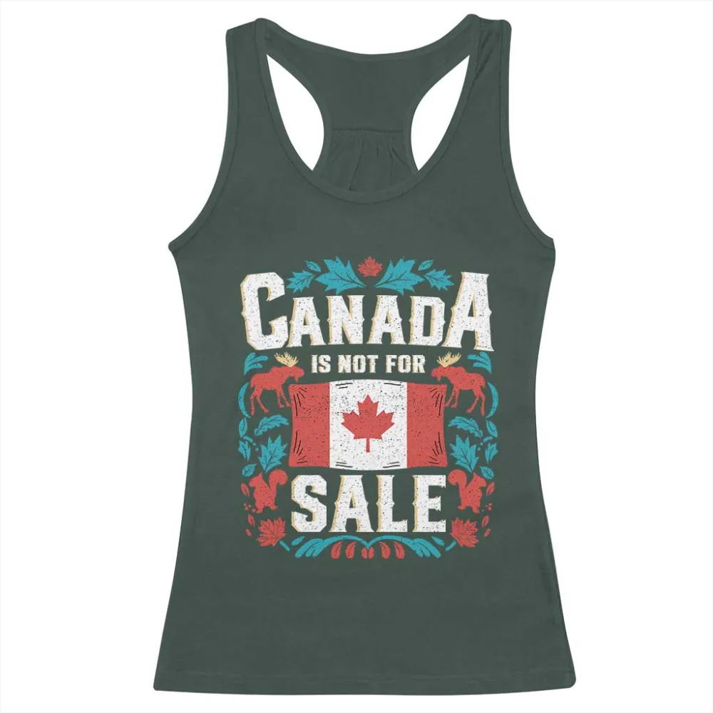 Canada Is Not For Sale Racerback Tank Top TS02