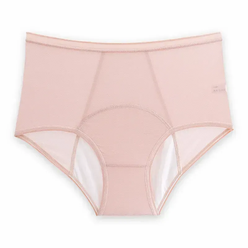 High Waist Leak Proof Ice Silk Panties Plus Size L-6XL