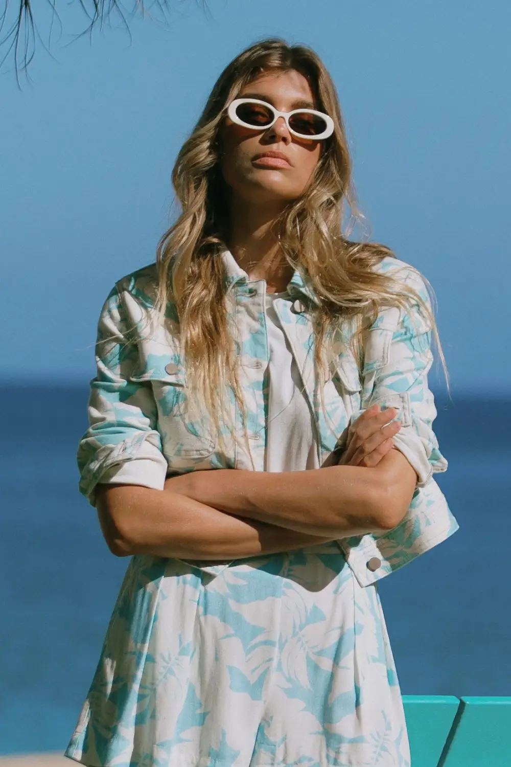 Molokai Printed Denim Jacket-Molokai