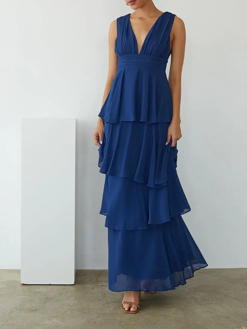 Charlene Chiffon Tiered Maxi Dress