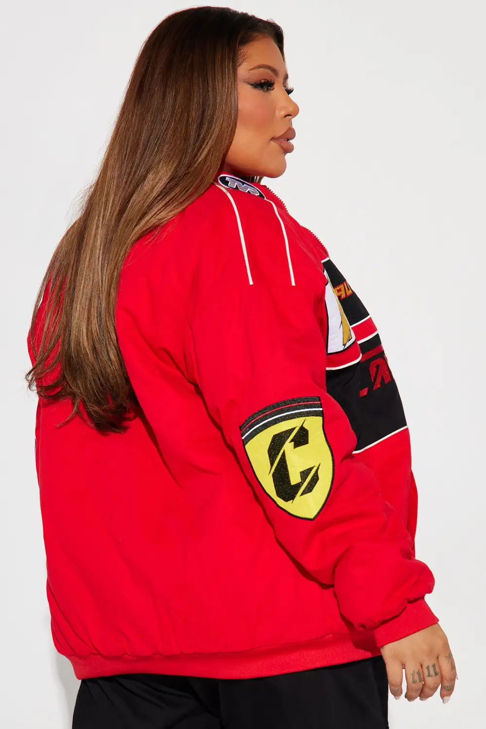 Racing Cali Bomber Jacket - Red