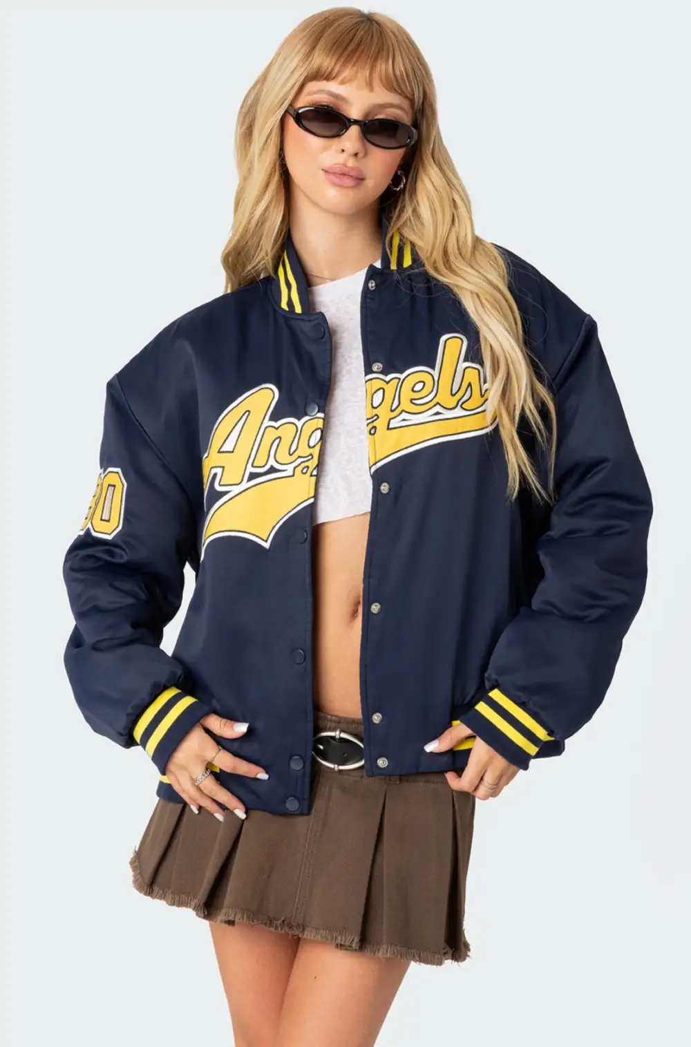 Angels Oversized Baseball Jacket