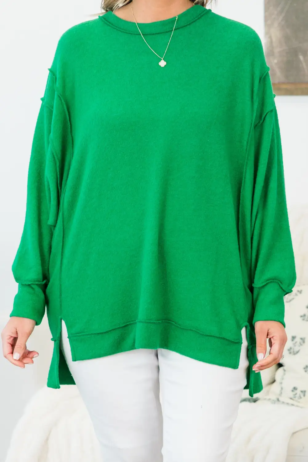 Say Hello Sweater, Kelly Green