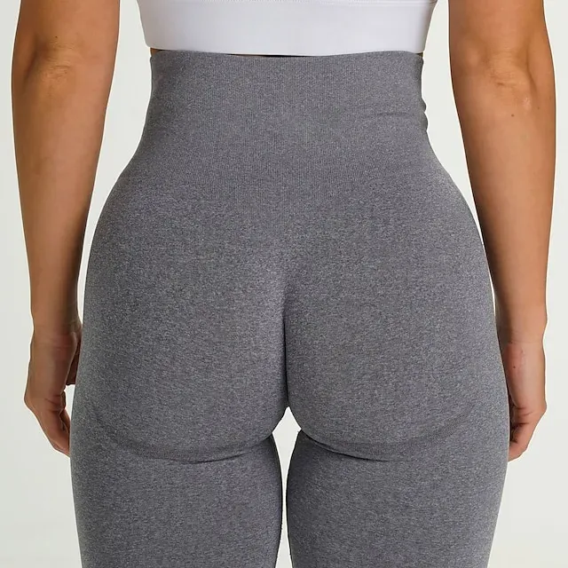 Women Seamless Leggings Workout Butt Lift Tights Ruched Push Up Tummy Control Leggings Sport Gym Yoga Fitness Cycling Running Athleisure Activewear