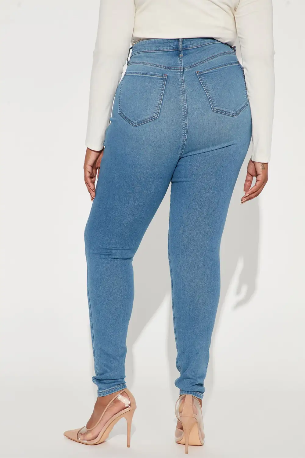 Tall Flex Game Strong Super High Rise Skinny Jeans - Light Wash