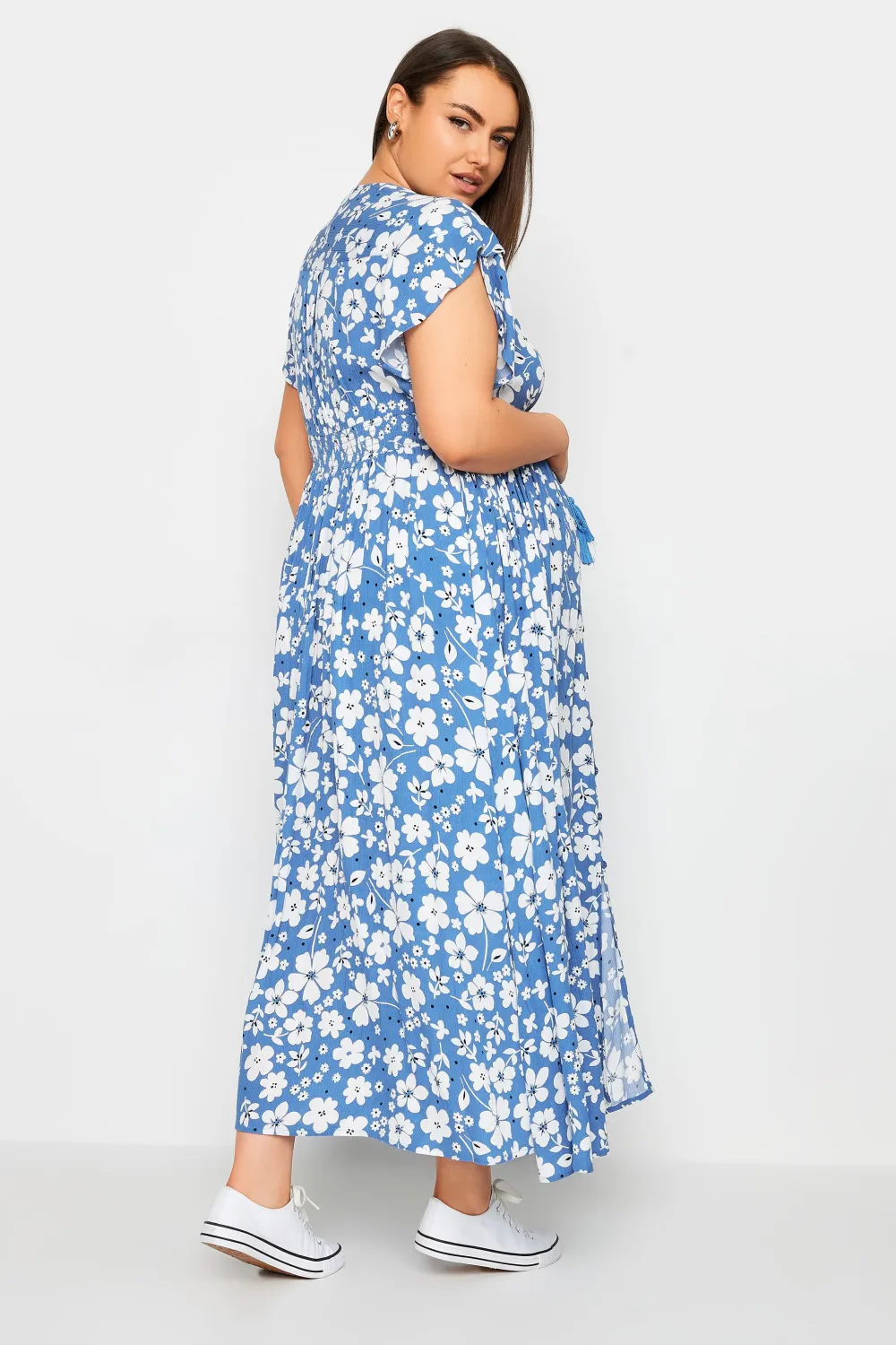BUMP IT UP MATERNITY Curve Blue Floral Print Maxi Dress