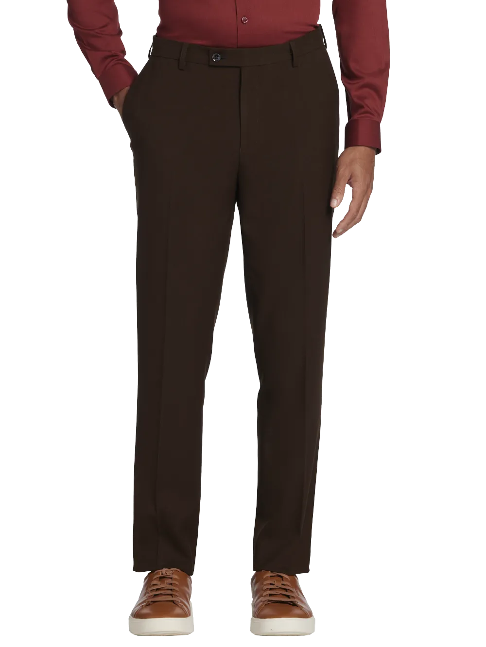 Paisley &Amp; Gray Slim Fit Flat Front Suit Pants