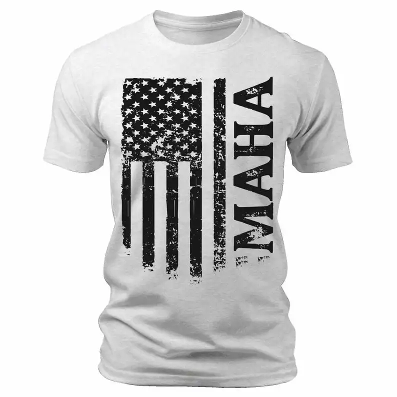 Men's Patriotic MAHA Make America Healthy Again American Flag T-Shirt, Gift for Dad, America, USA, Health, USA Flag, Gifts for Him