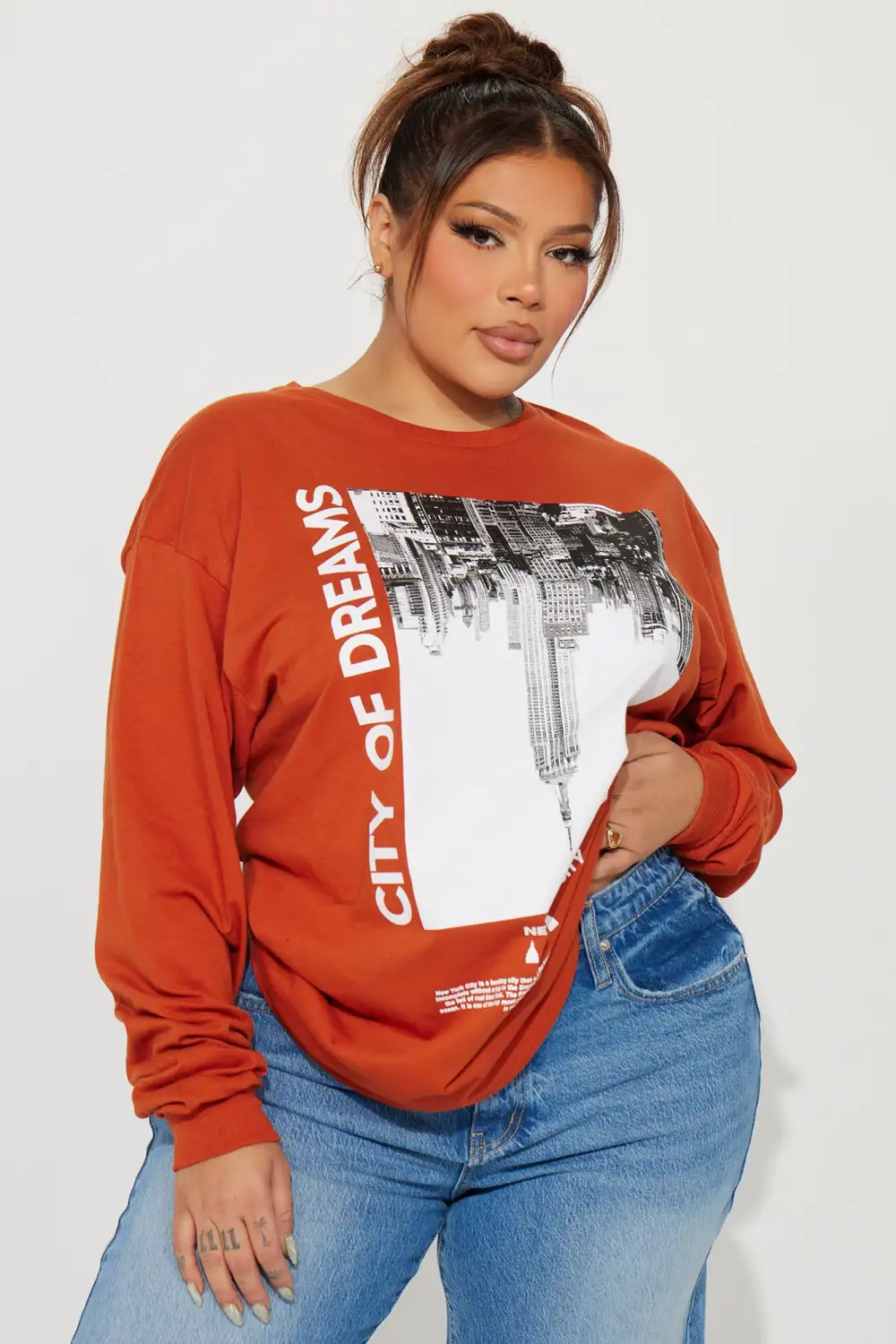City of Dreams Long Sleeve Tee - Rust