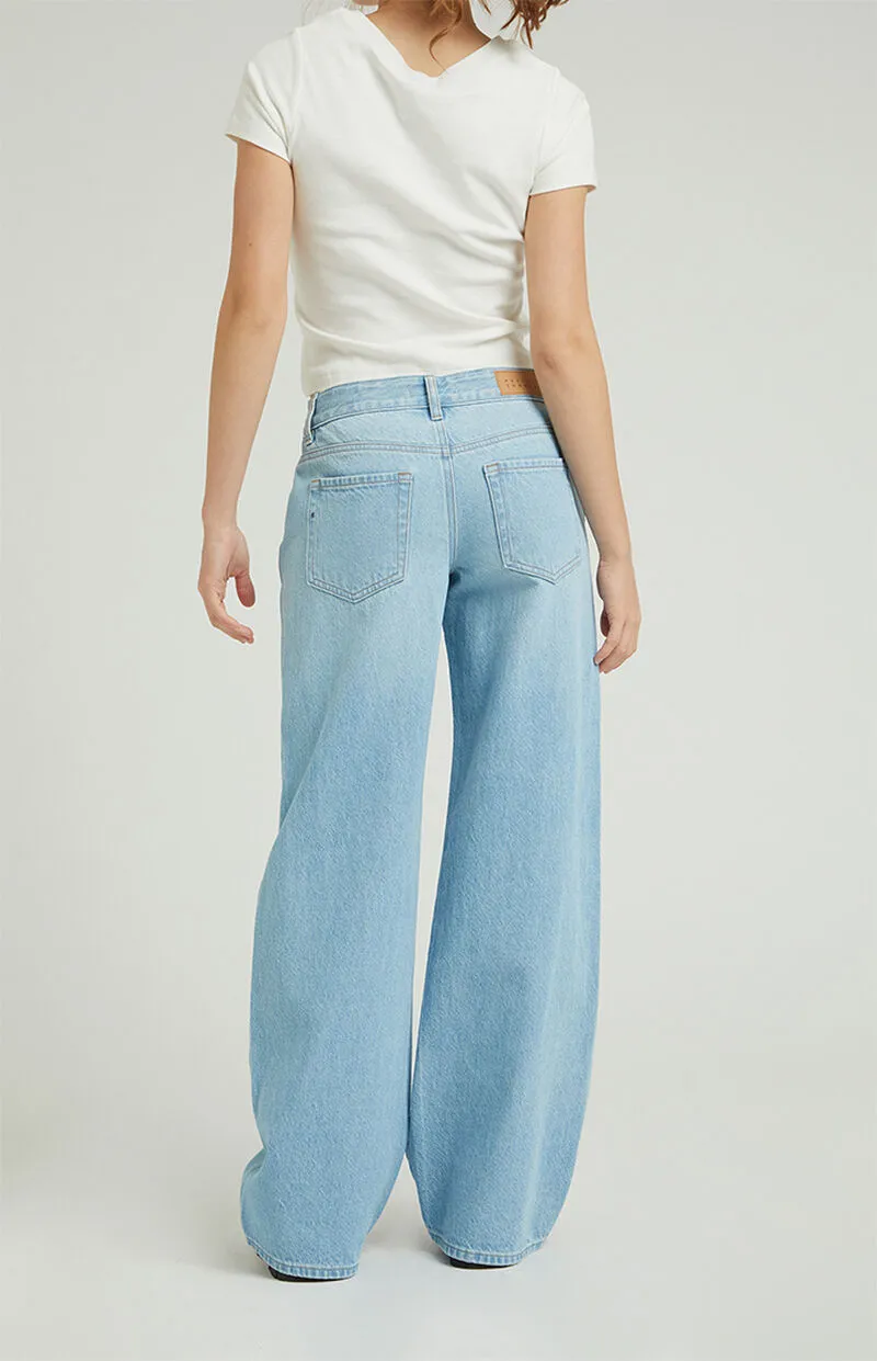PacSun Casey Low Rise Baggy Jeans Light Indigo