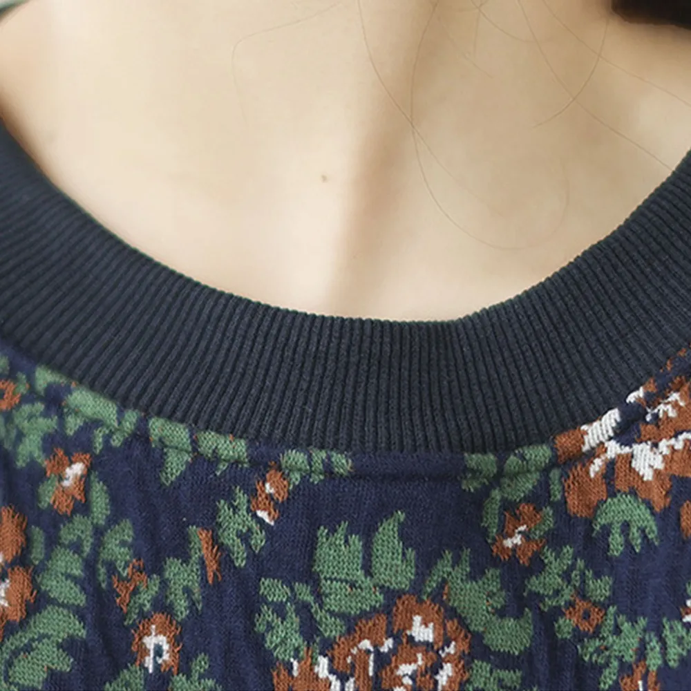 Forest Retro Casual Versatile Knitted Sweater
