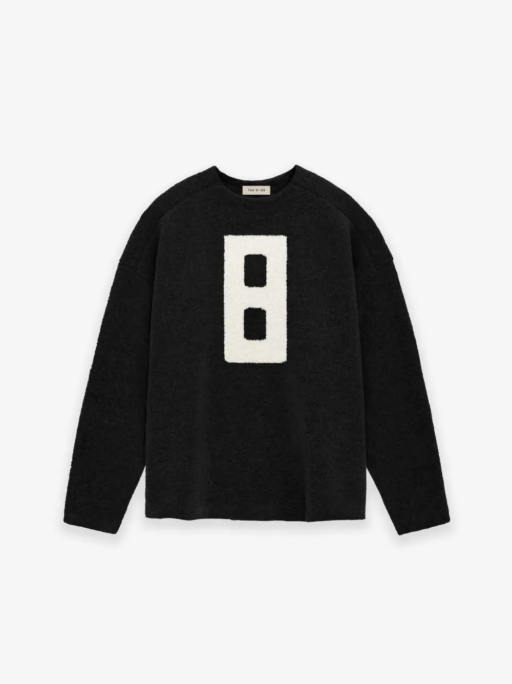 Wool Boucle Straight Neck Sweater