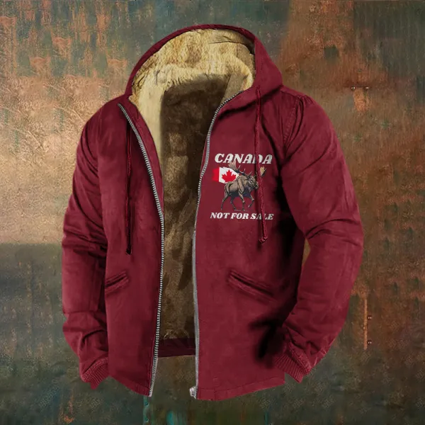 Canadian Not For Sale Flag Print Men's Hoodie