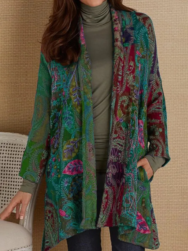Printed Cardigan Jacket