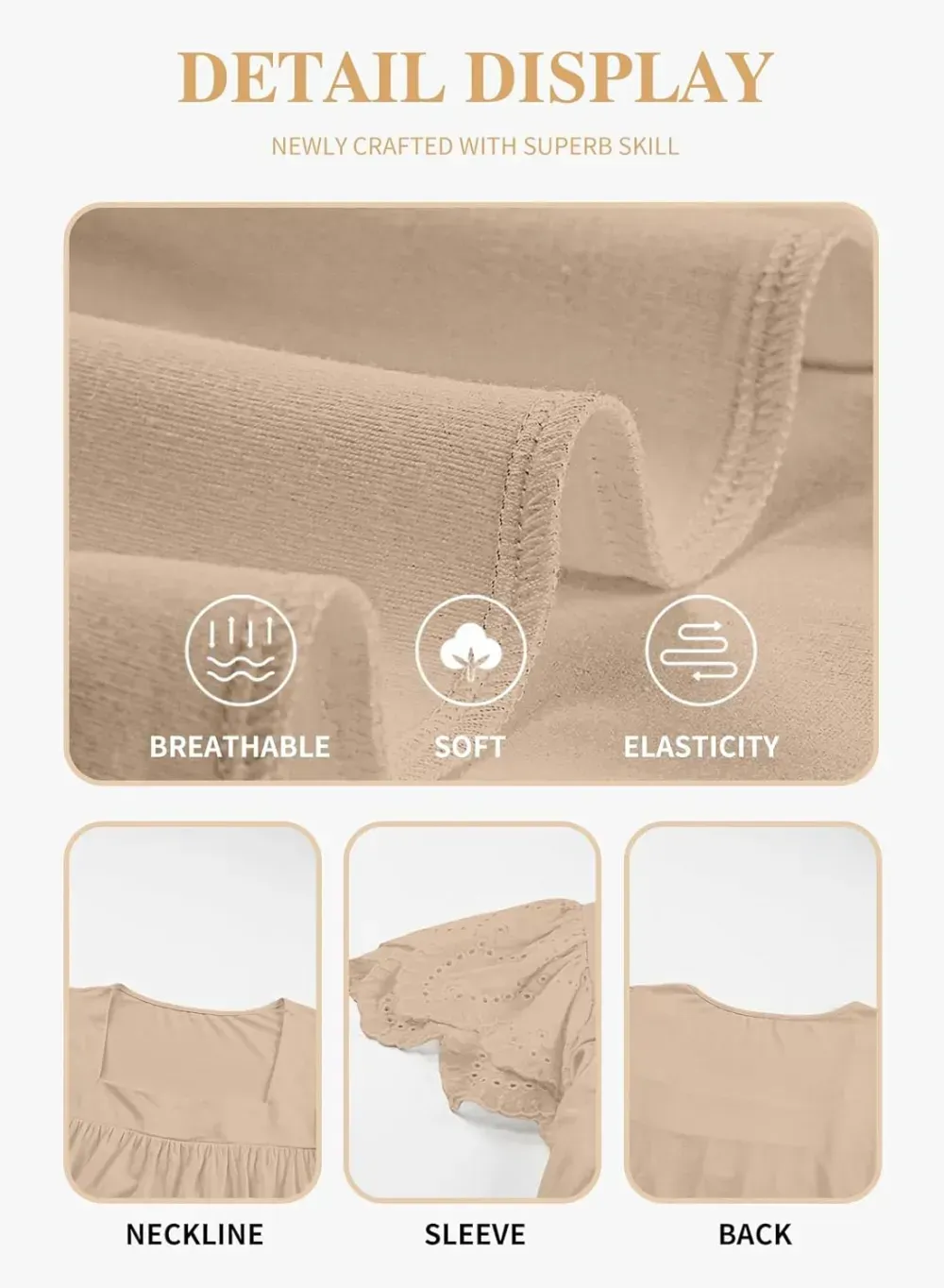 Eytino Womens Plus Size Tops Ruffle Short Sleeve Square Neck Summer Loose Casual Tee Shirts(1X-5X)