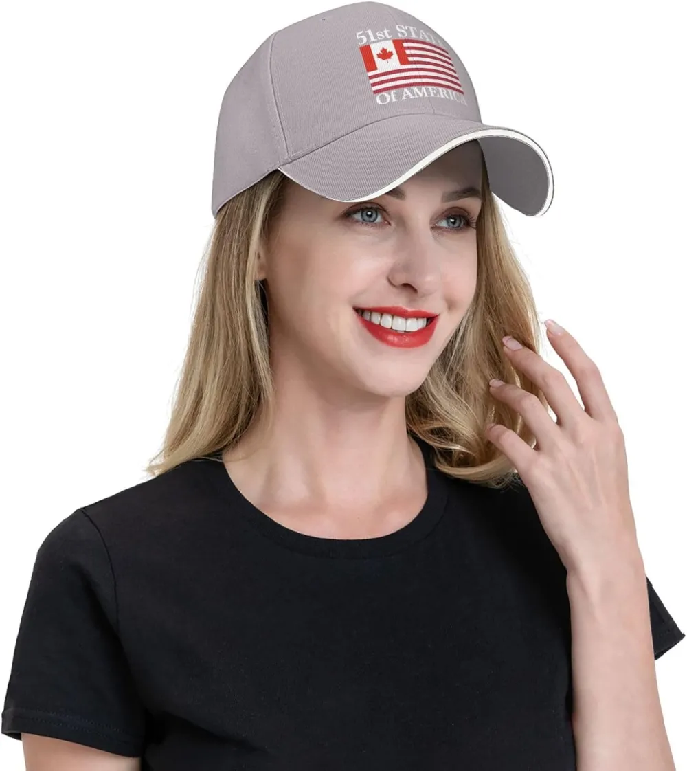 51st State Make Canada 51st State Hat Make America Canada Great Again Hat Cap for Men Women Black