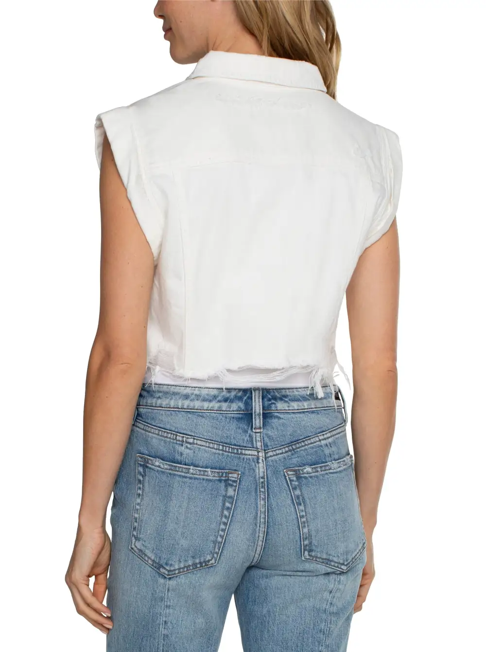 Cropped Sleeveless Jacket