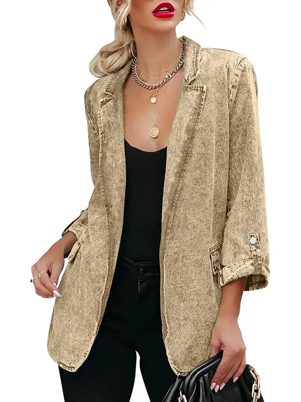 Women's Long Sleeve Loose Coat Top