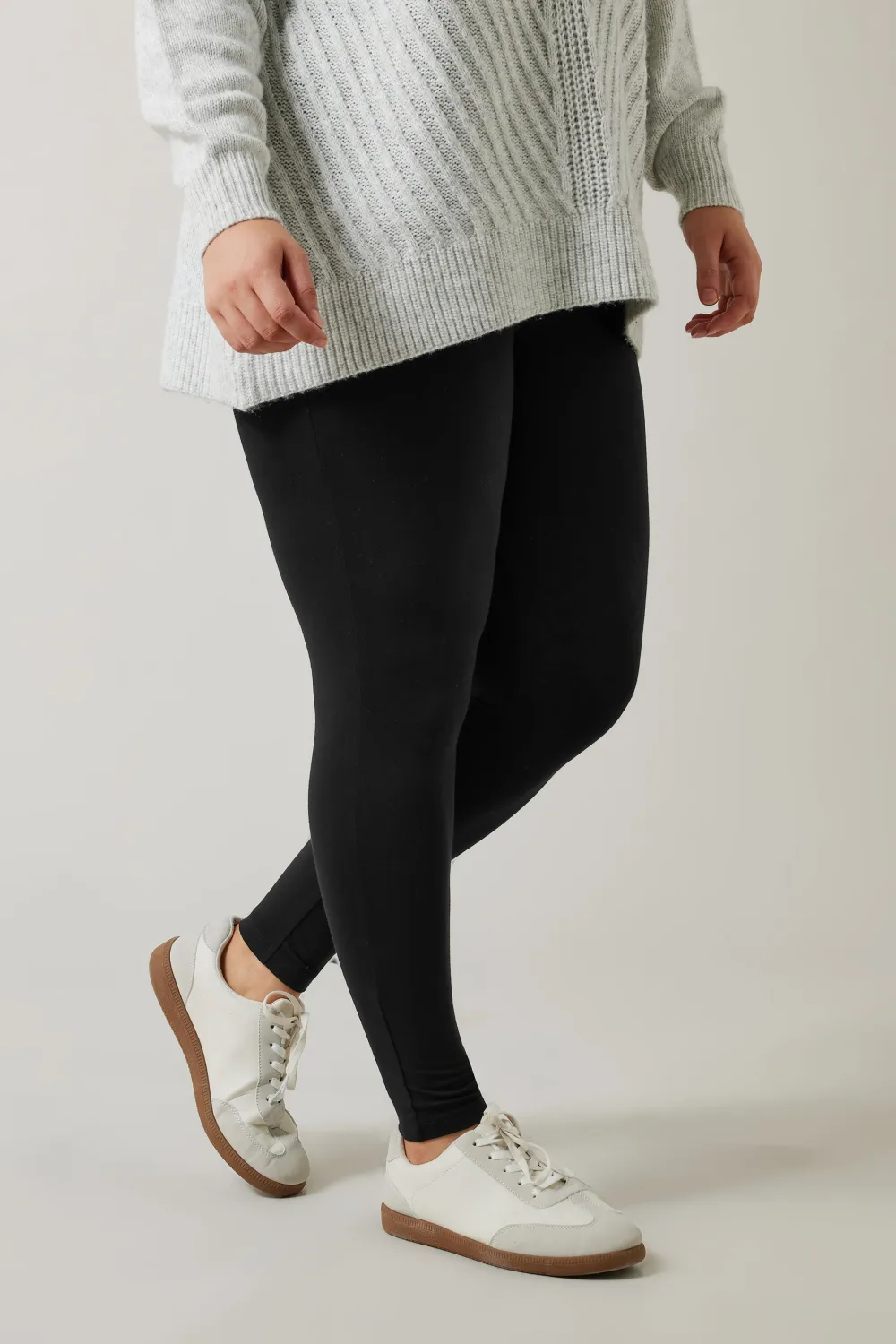 EVANS Curve Black Jersey Leggings