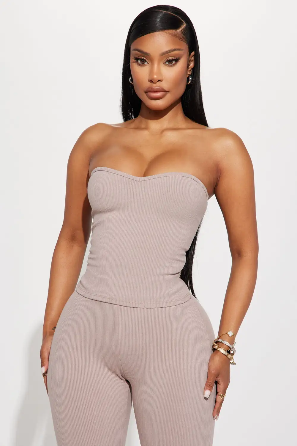 Nicolette Snatched Tube Top - Sand