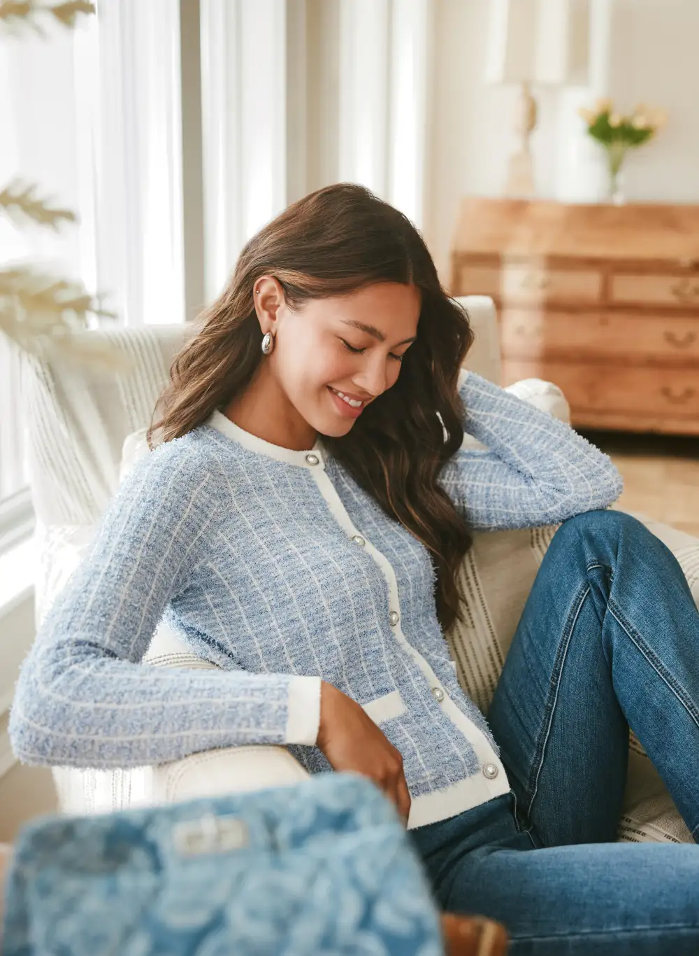 Short Bouclé Cardigan