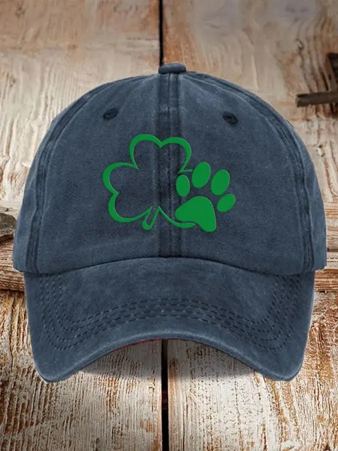 Unisex Clover Paws Print Baseball Cap