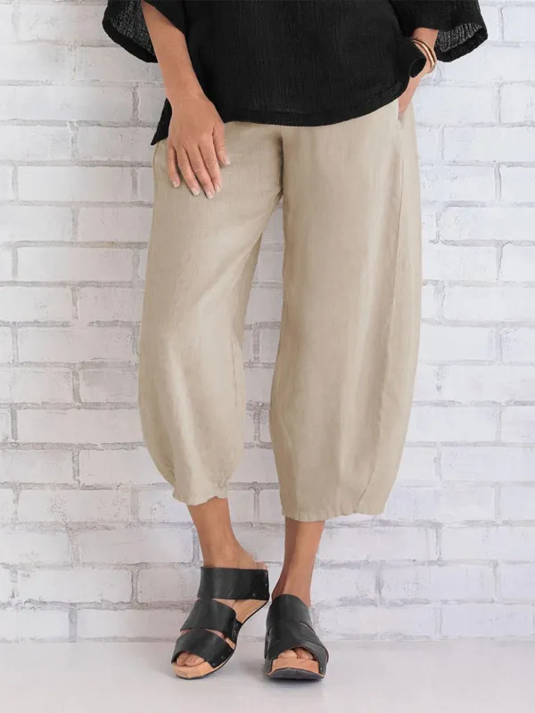 Women Cotton Pants Spring Summer Casual Pants