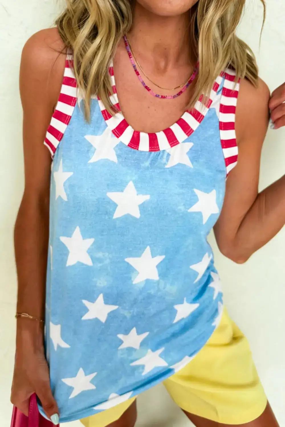 Round Neck Striped Tank Top