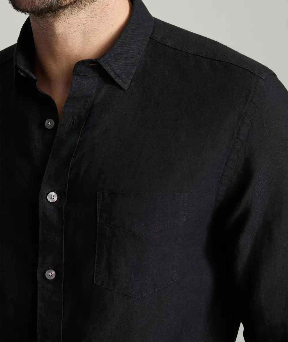 Wrinkle-Resistant Linen Vin Santo Shirt
