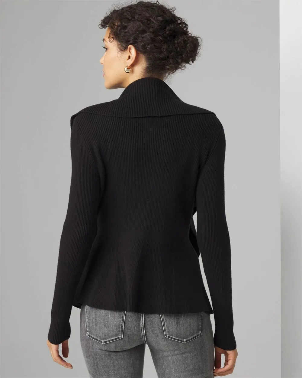 Long Sleeve Open Ruffled Cardigan