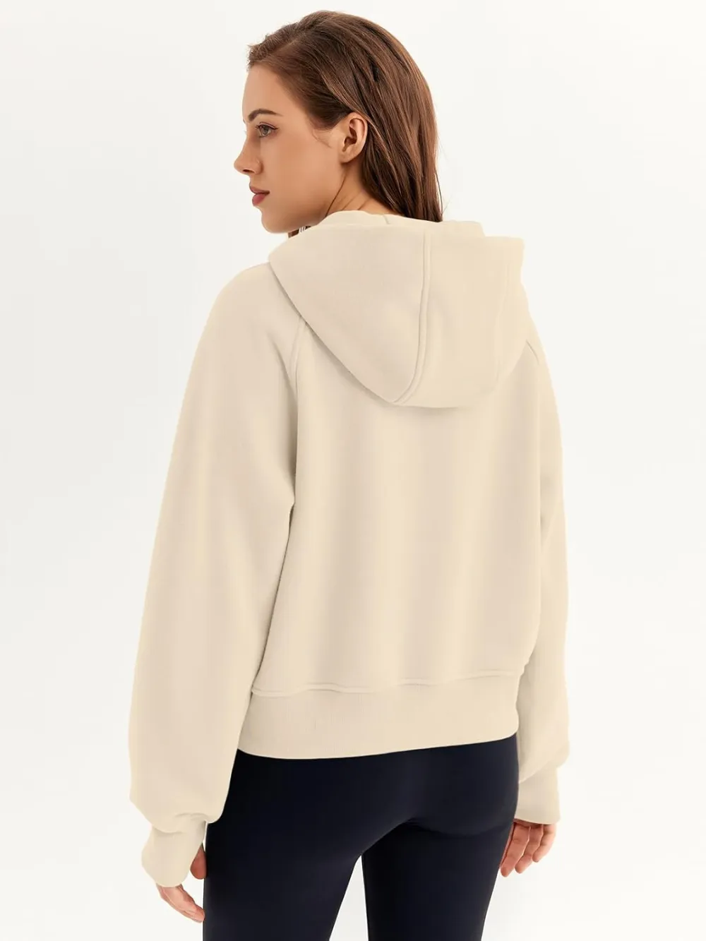 Womens Zip Up Hoodies Fleece Jackets Oversized Sweatshirts Fall Fashion Outfits 2024 Sweaters Winter Clothes