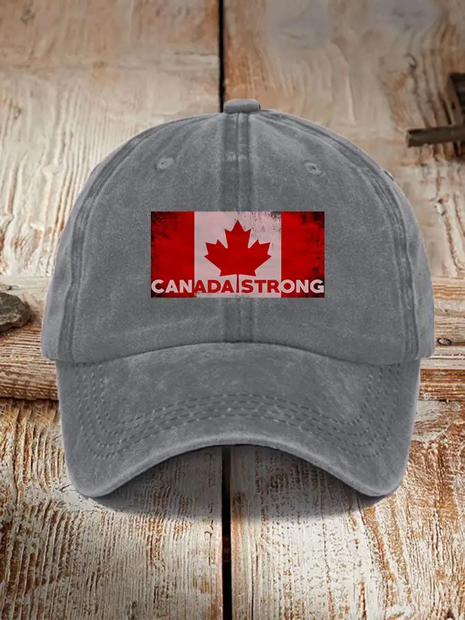 Canada Strong Flag Print Casual Unisex Hat