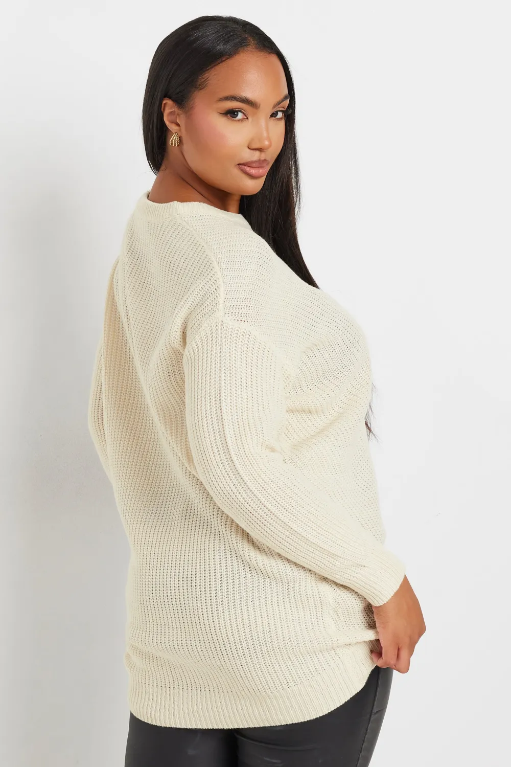 YOURS Curve Pink Essential Knitted Jumper