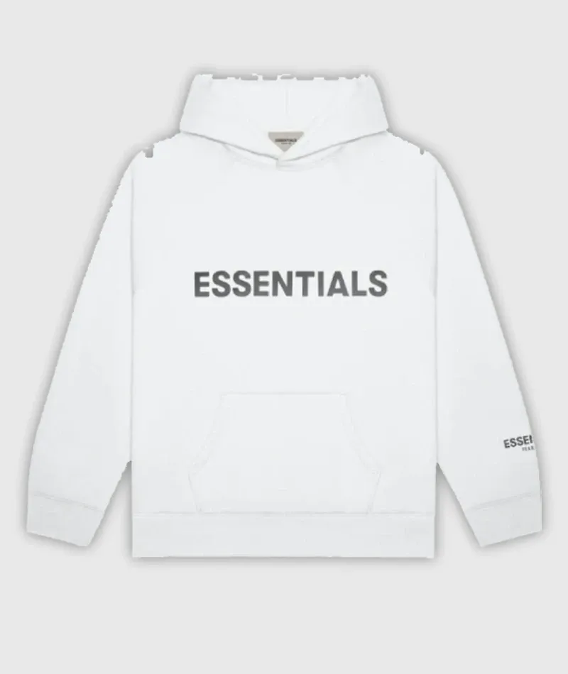 Pull-Over Hoodie Applique Logo White