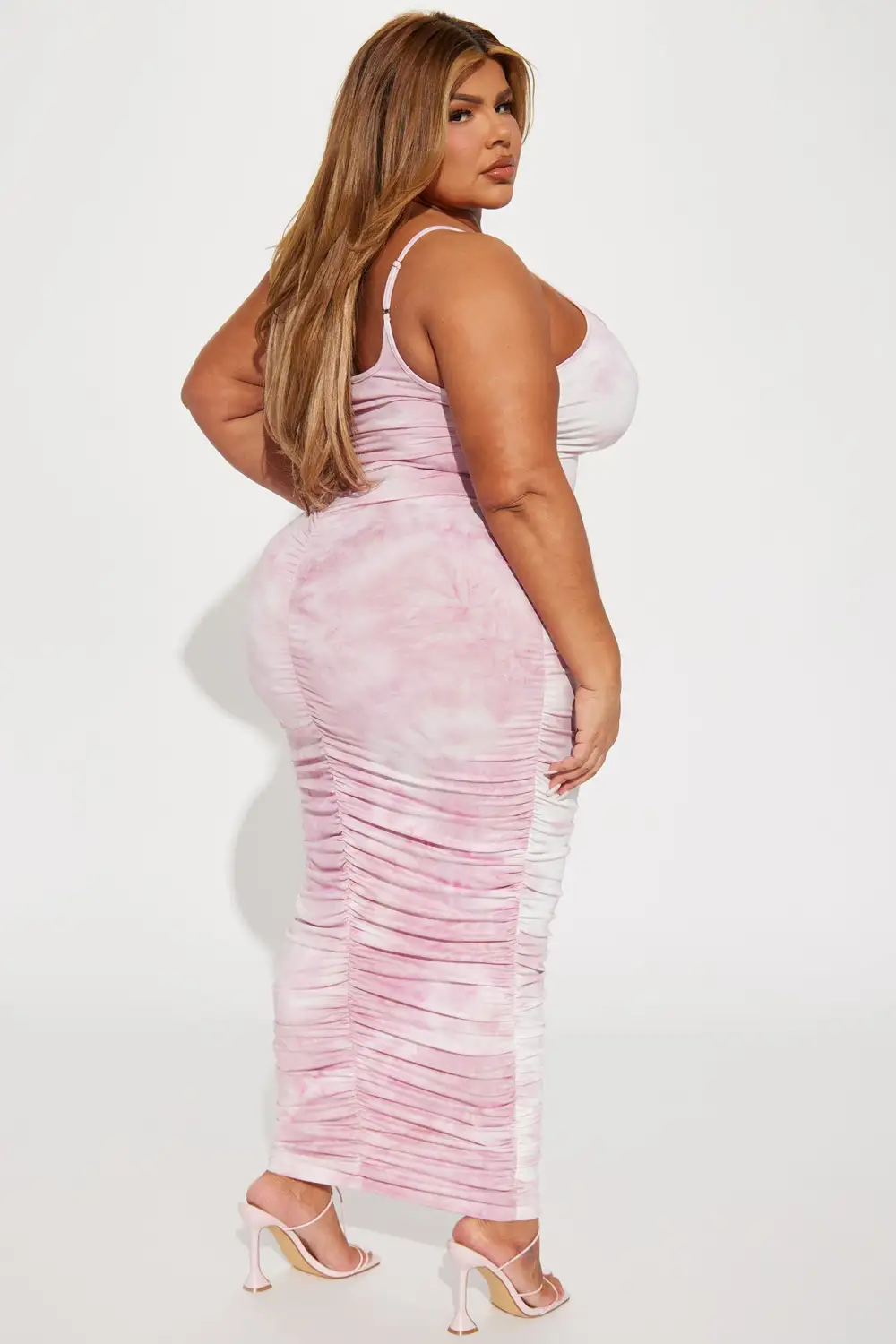 Priscilla Tie Dye Maxi Dress - Pink/combo