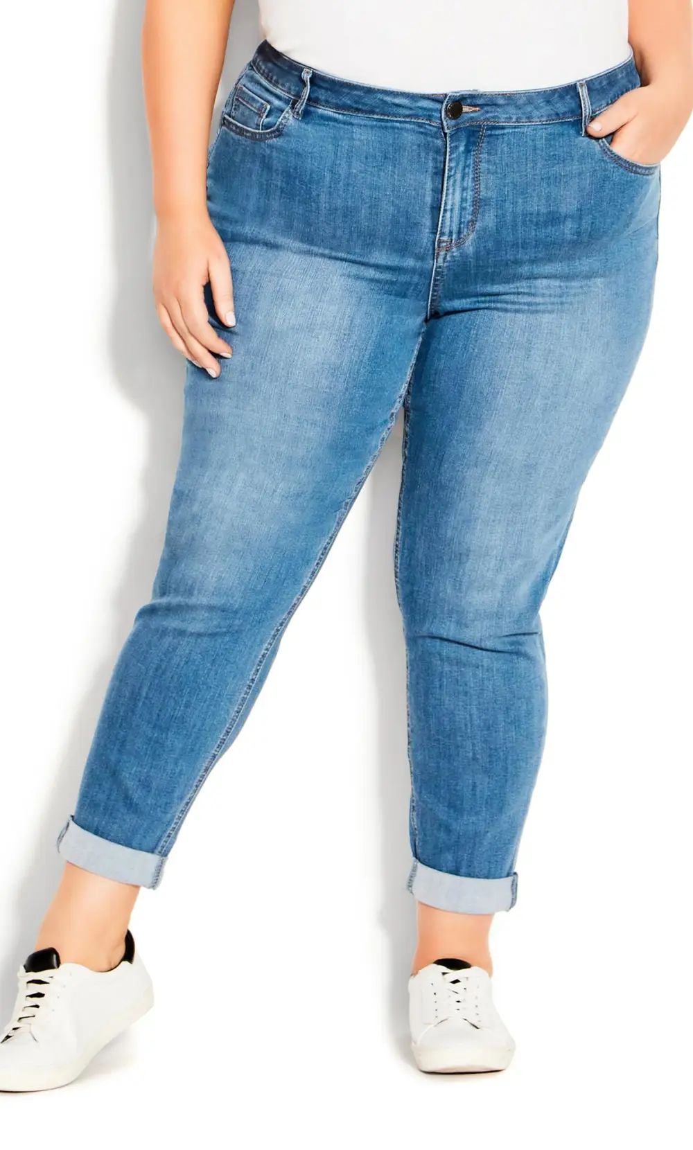 Evans Blue Light Wash Cropped Jeans