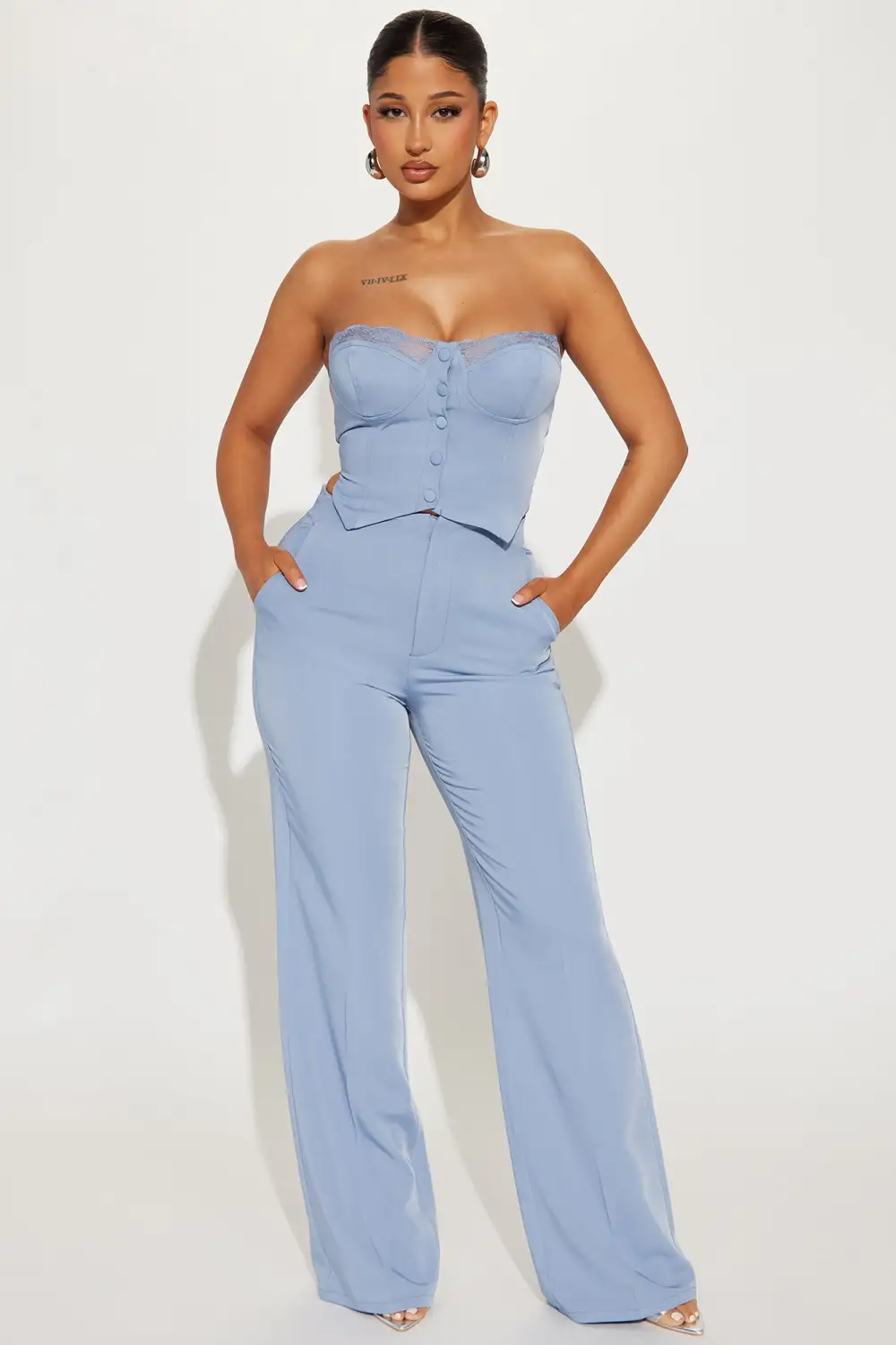 Sapphire Pant Set - Slate Blue