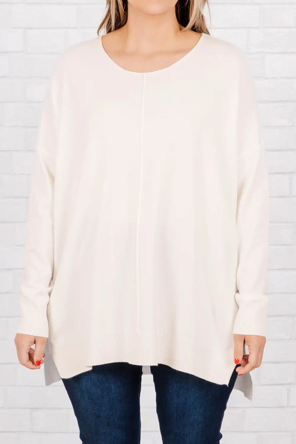 Miss Who You Were Sweater, Cream