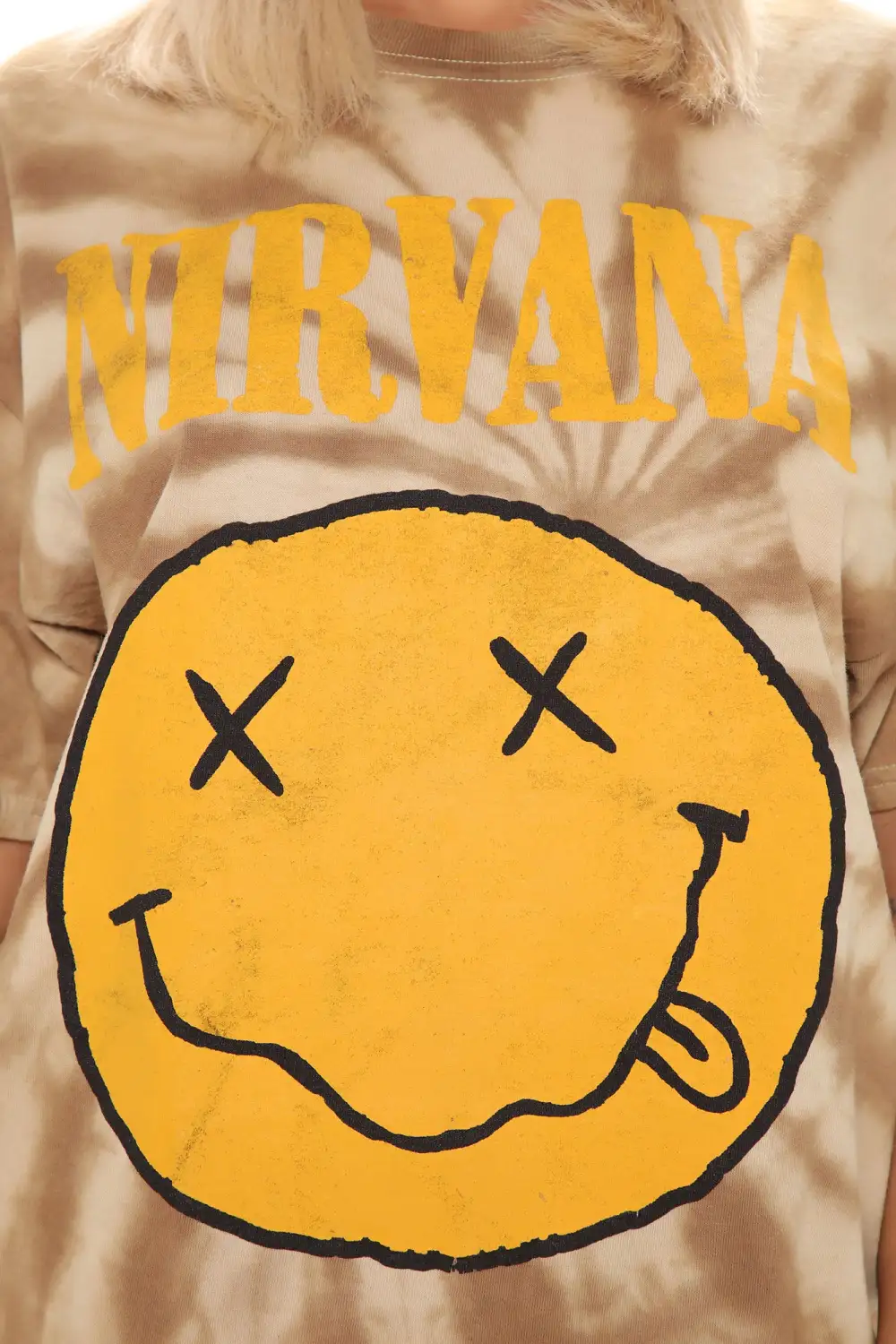 Nirvana Swirl Smile Top - Taupe/combo