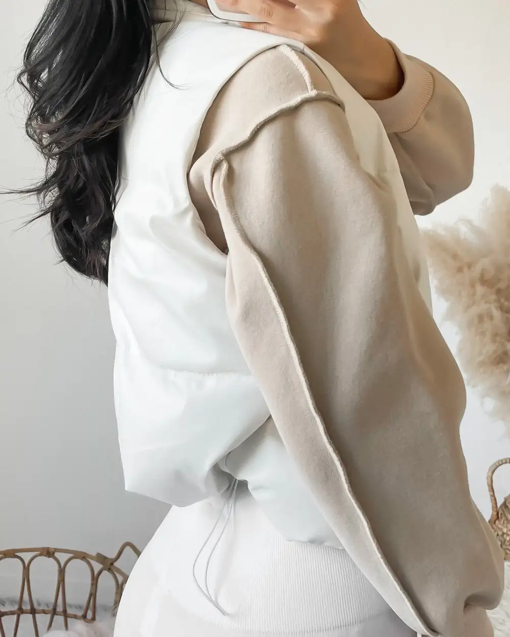 RESTOCKED! DELANEY PLEATHER PUFFER VEST (BLACK)