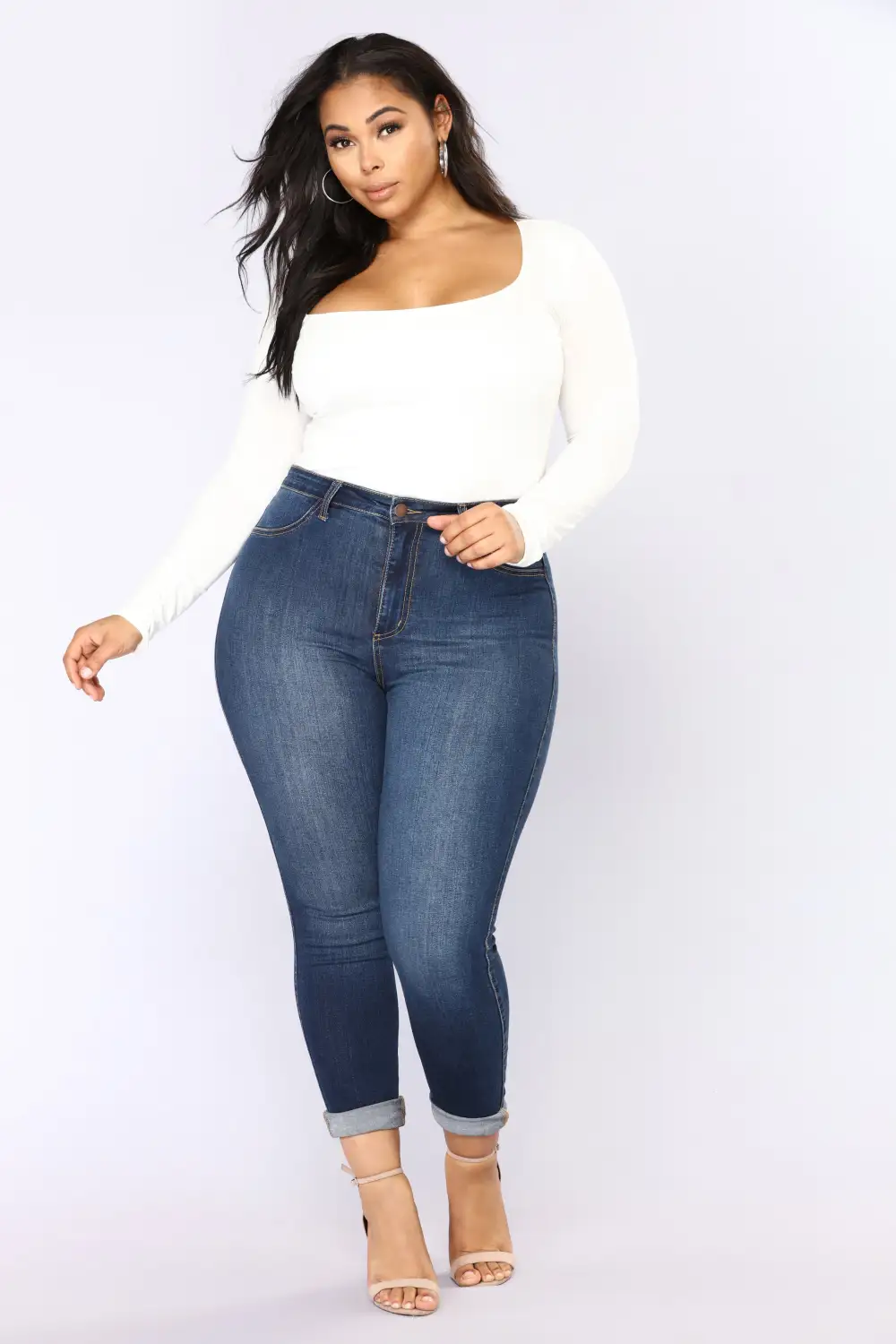 Anything But Square Long Sleeve Bodysuit - Ivory