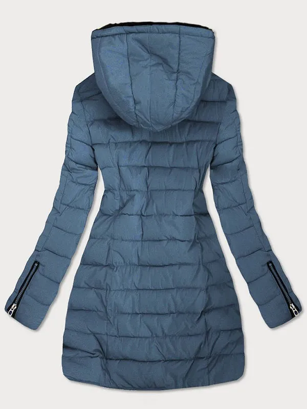 Waterproof ladies winter jacket blue