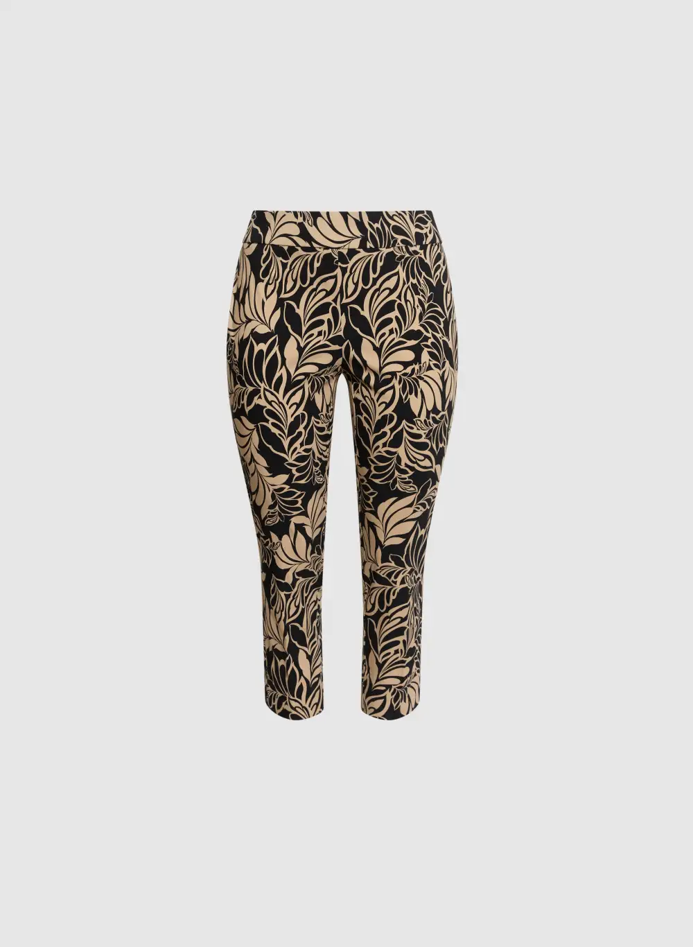 Floral Pull-On Ankle Pants