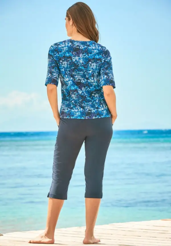 Three-Quarter Sleeve Swim Tee